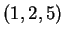 $\displaystyle (1,2,5)
$