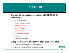 Slide: Fortran 90